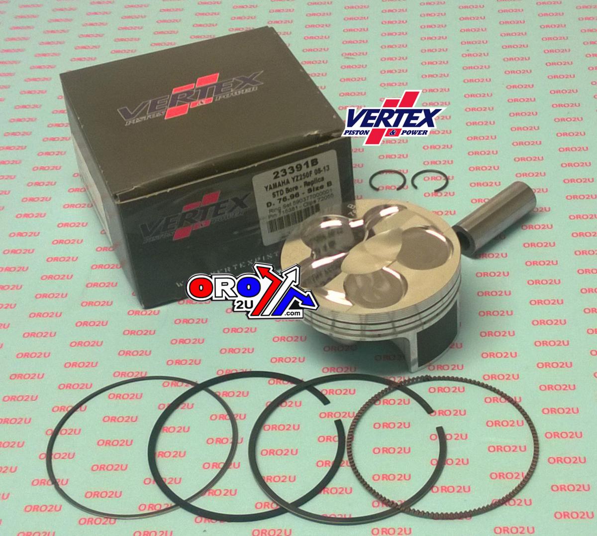 PISTON KIT VERTEX 77.0 C YAMAHA YZ 250 08-13, VERTEX 23391C COMPR 13,5:1 thumbnail 2