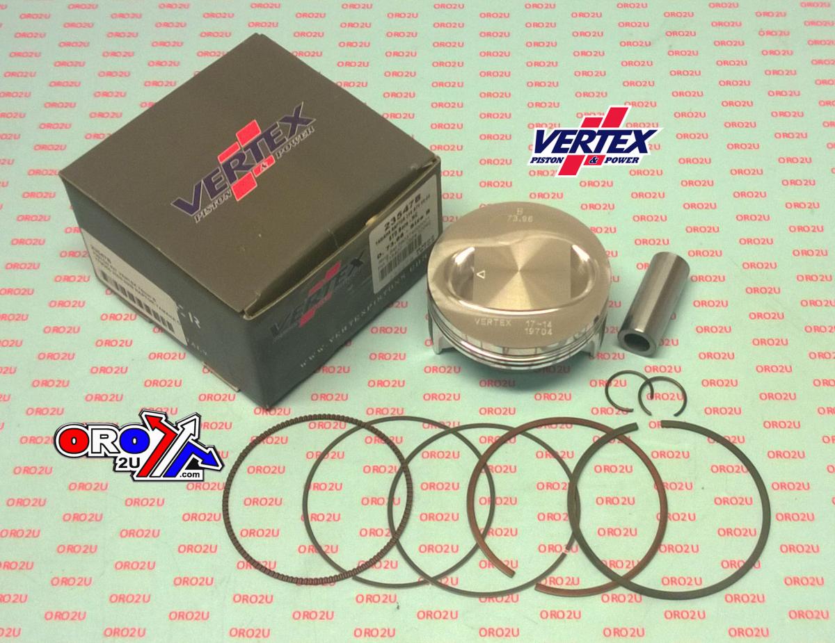 PISTON KIT VERTEX 74.0 B YAMAHA YFM 250 08-09, VERTEX 23547B RAPTOR COMPR 10,75:1 thumbnail 2