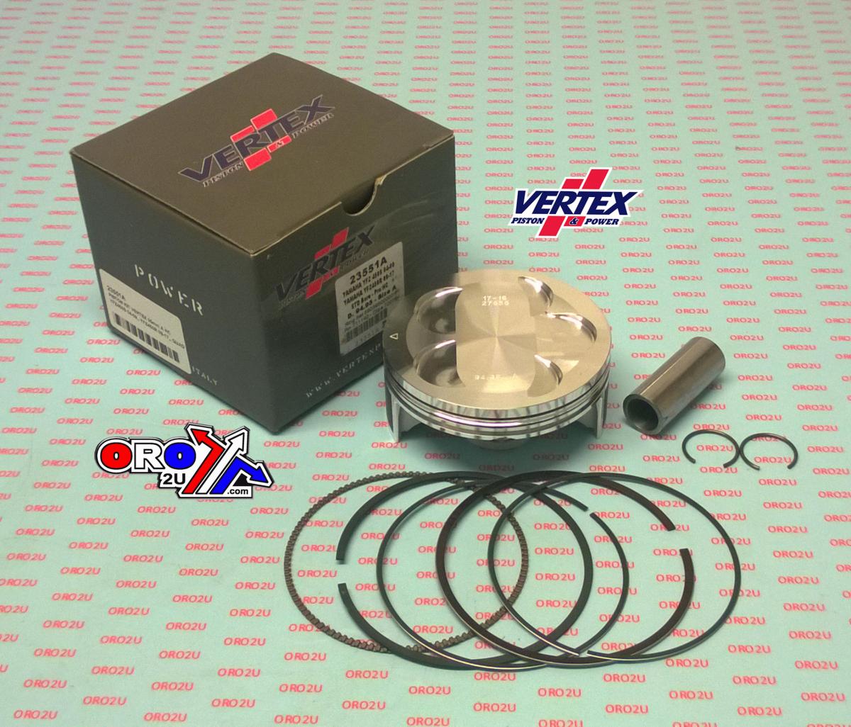PISTON KIT VERTEX 95.0 B HC YAMAHA YFZ 450 S/R 04-17, VERTEX 23551B HC COMPR 13,0:1 image 1