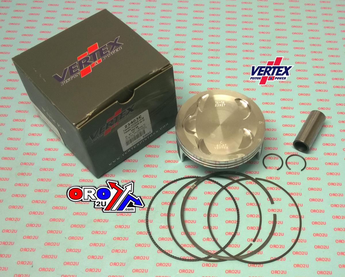 PISTON KIT VERTEX 98.0 C YAMAHA YFZ 450 S/R 04-17, VERTEX 23403C OS +3.00 BIG BORE COMPR 12,0:1 image 1