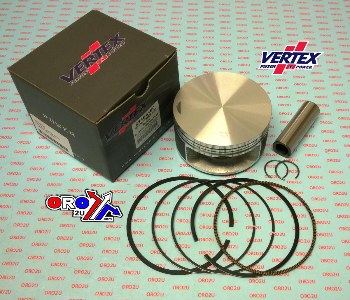 PISTON KIT VERTEX 100.5 YAMAHA YFM 660 01-08, VERTEX 23104050 OS +0.50 RAPTOR GRIZZLY COMPR 9,9:1 image 1