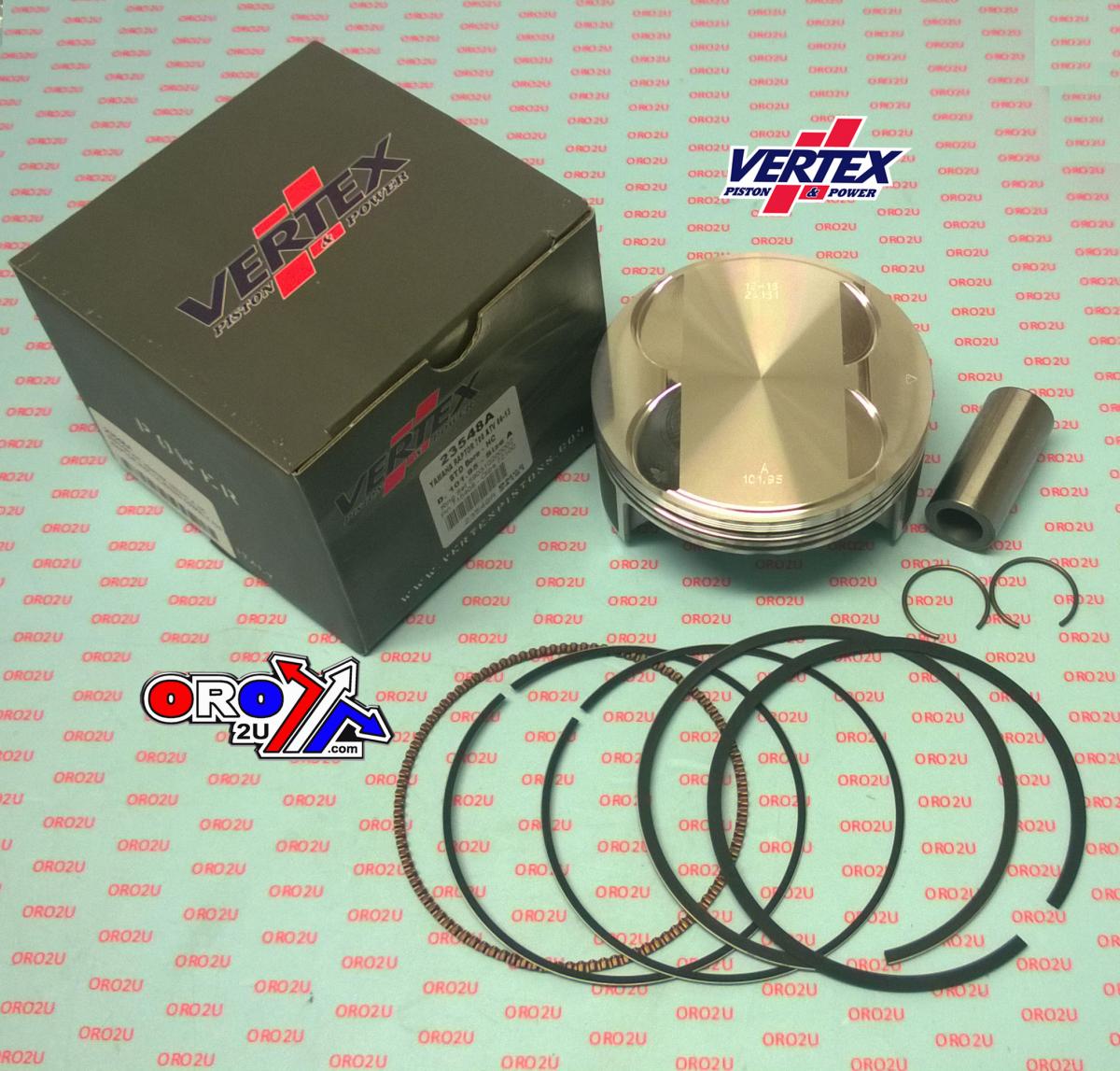 PISTON KIT VERTEX 102.0 B HC YAMAHA 700 RAPTOR 06-14, VERTEX 23548A RHINO/GRIZZLY HC COMPR 11,0:1 image 1