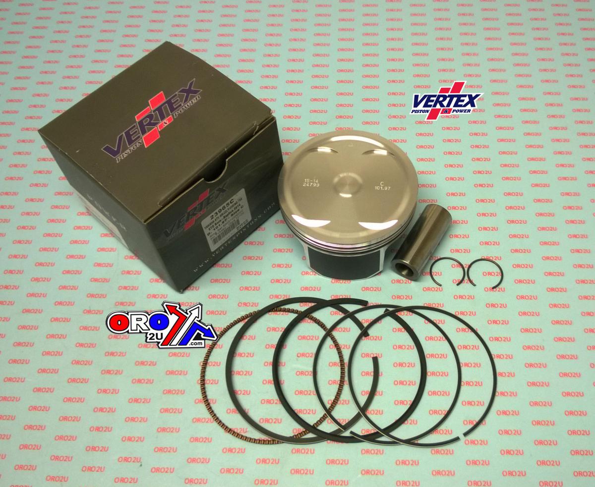 PISTON KIT VERTEX 102.0 C YAMAHA RAPTOR 700 14-17, VERTEX 23965C GRIZZLY/VIKING COMPR 10,1:1 thumbnail 2