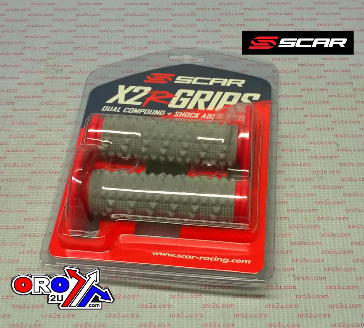 DUAL DENSITY GRIPS RED X2R DIAMOND HALF WAFFLE SOFT COMPOUND SCAR GDDR thumbnail 3