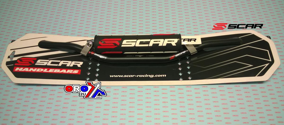 HANDLEBAR S2 BLACK 22.2mm 7-8 LOW STYLE ALUMINIUM SCAR S9022BK thumbnail 2