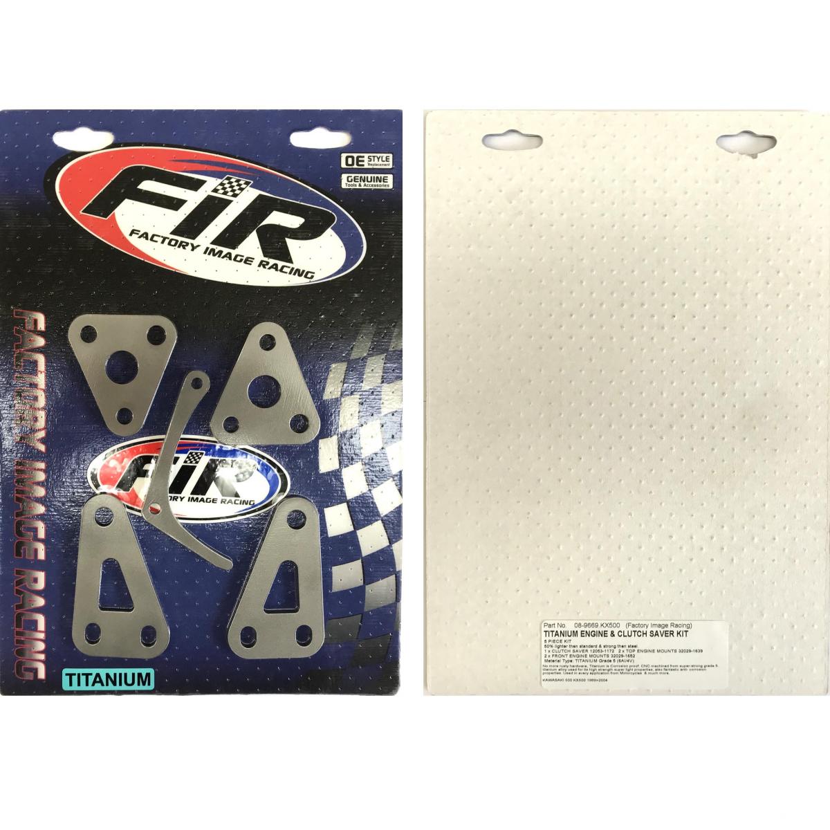 TITANIUM ENGINE & CLUTCH SAVER KIT, KX500 1989>2004 32029-1639 32029-1652, 12053-1172 MOUNT thumbnail 2