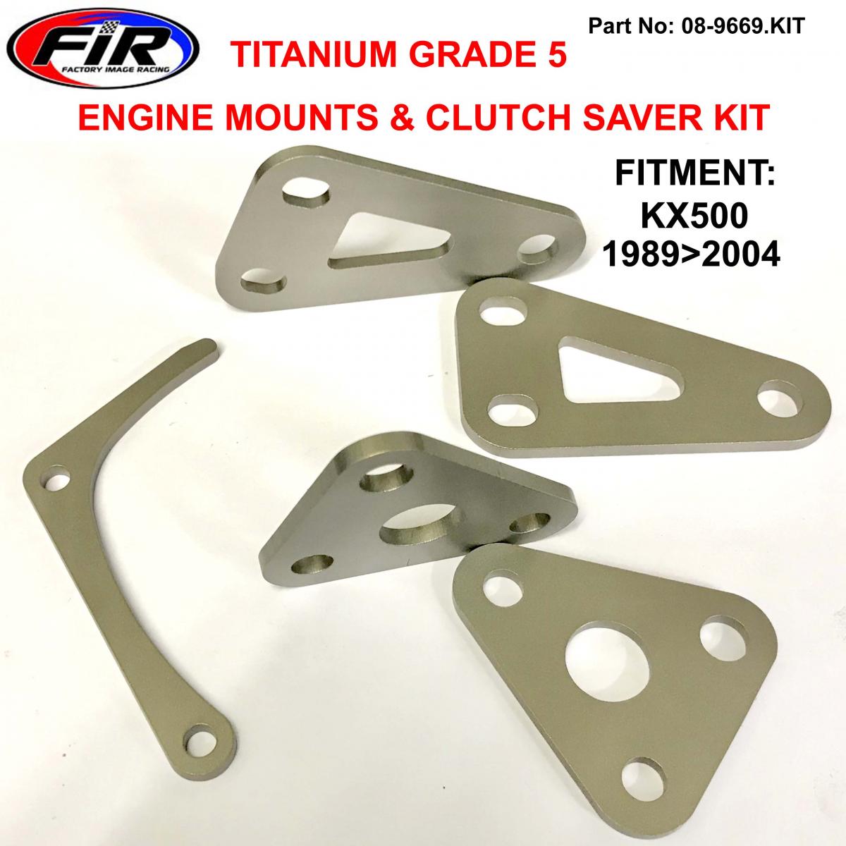 TITANIUM ENGINE & CLUTCH SAVER KIT, KX500 1989>2004 32029-1639 32029-1652, 12053-1172 MOUNT thumbnail 3