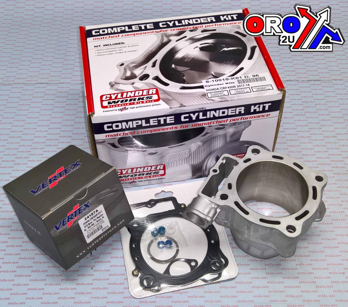 CYLINDER KIT 17-18 CRF450 96mm, CYLINDERWORKS 10010-K01 image 1