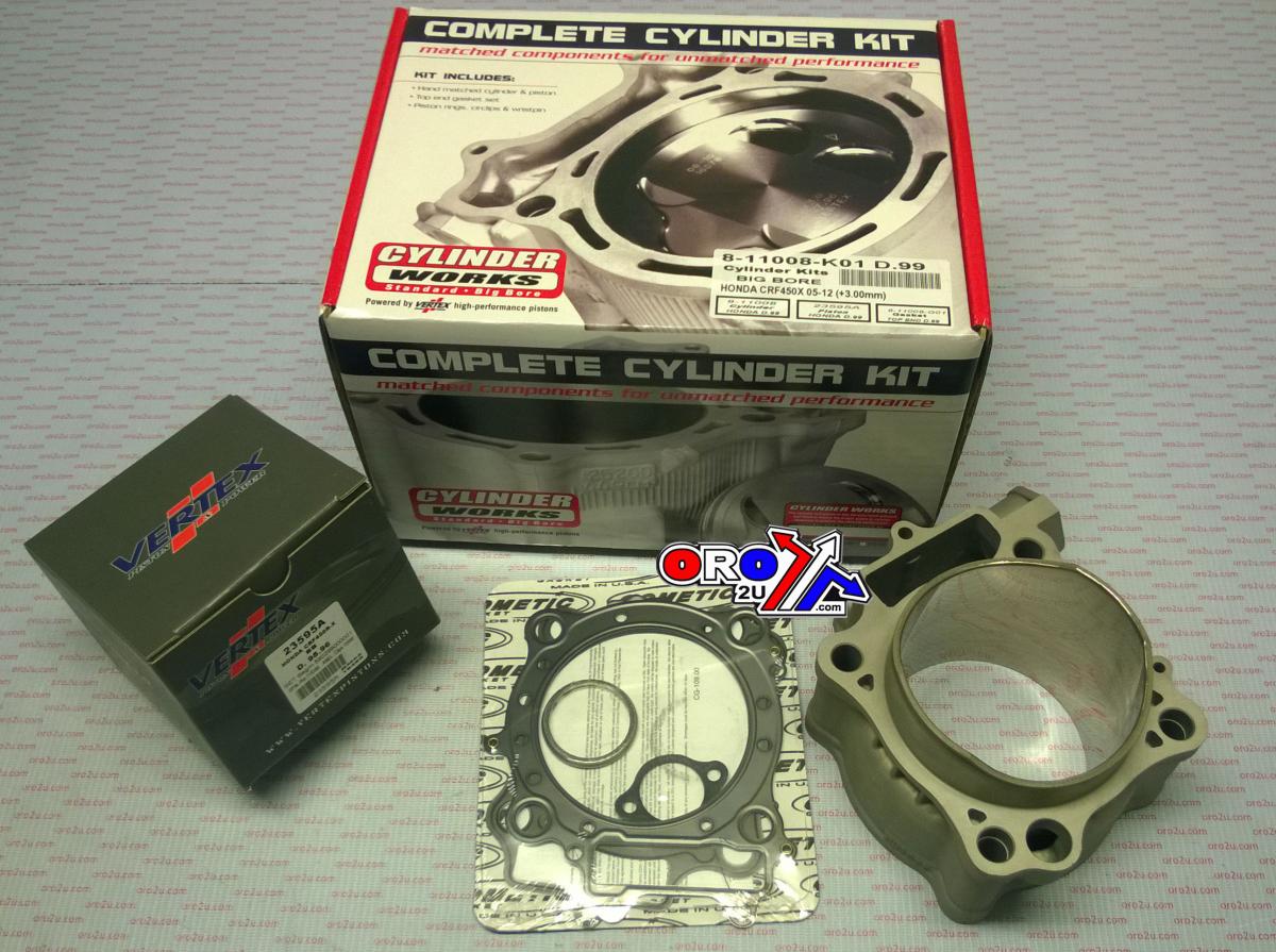 CYLINDER KIT 99 05-17 CRF450X, WORKS CYLINDER 11008-K01 BIG BORE thumbnail 2