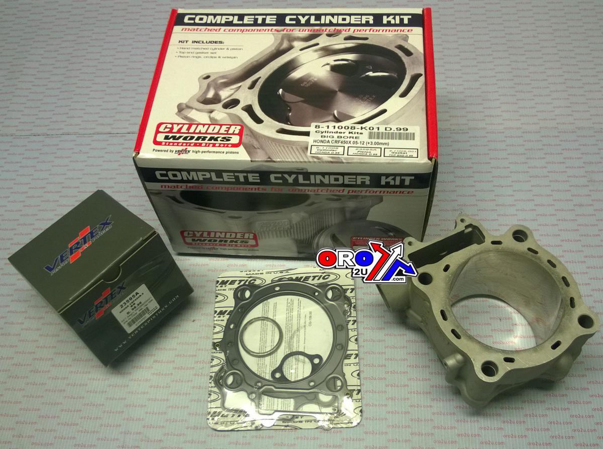 CYLINDER KIT 99 05-17 CRF450X, WORKS CYLINDER 11008-K01 BIG BORE thumbnail 3