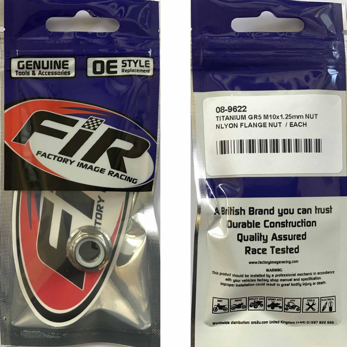 TITANIUM GR5 M10X1.25mm NUT, NYLON FLANGE NUT/ EACH thumbnail 3