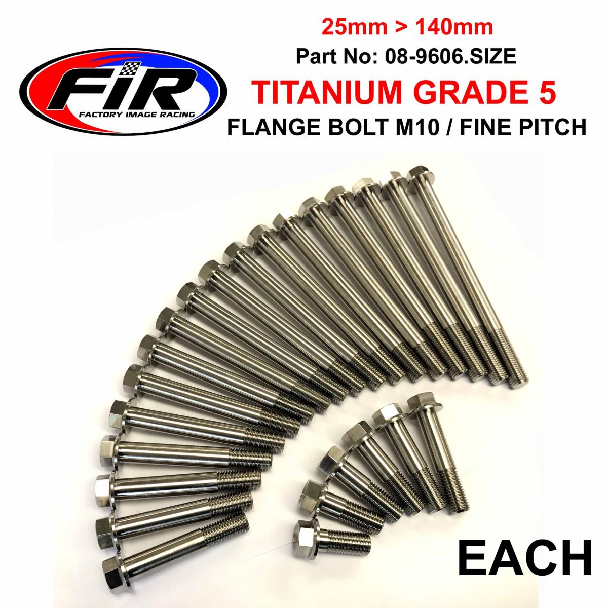 TITANIUM GR5 BOLT M10 x 110mm EACH, METRIC FINE 1.25mm / GRADE 5 thumbnail 3
