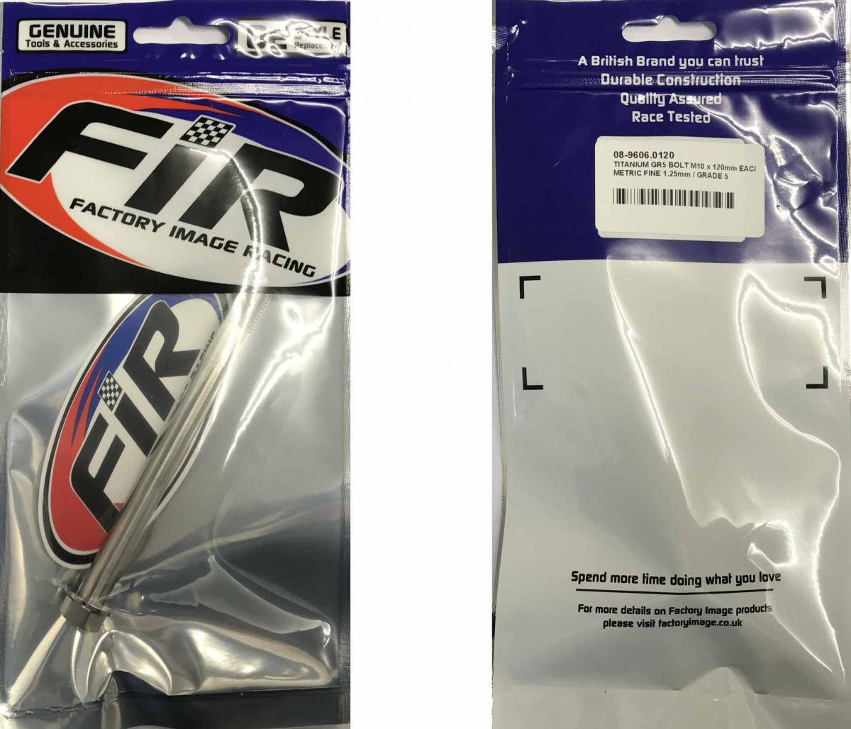 TITANIUM GR5 BOLT M10 x 120mm EACH, METRIC FINE 1.25mm / GRADE 5, / APRILIA REF: AP8150310 thumbnail 4
