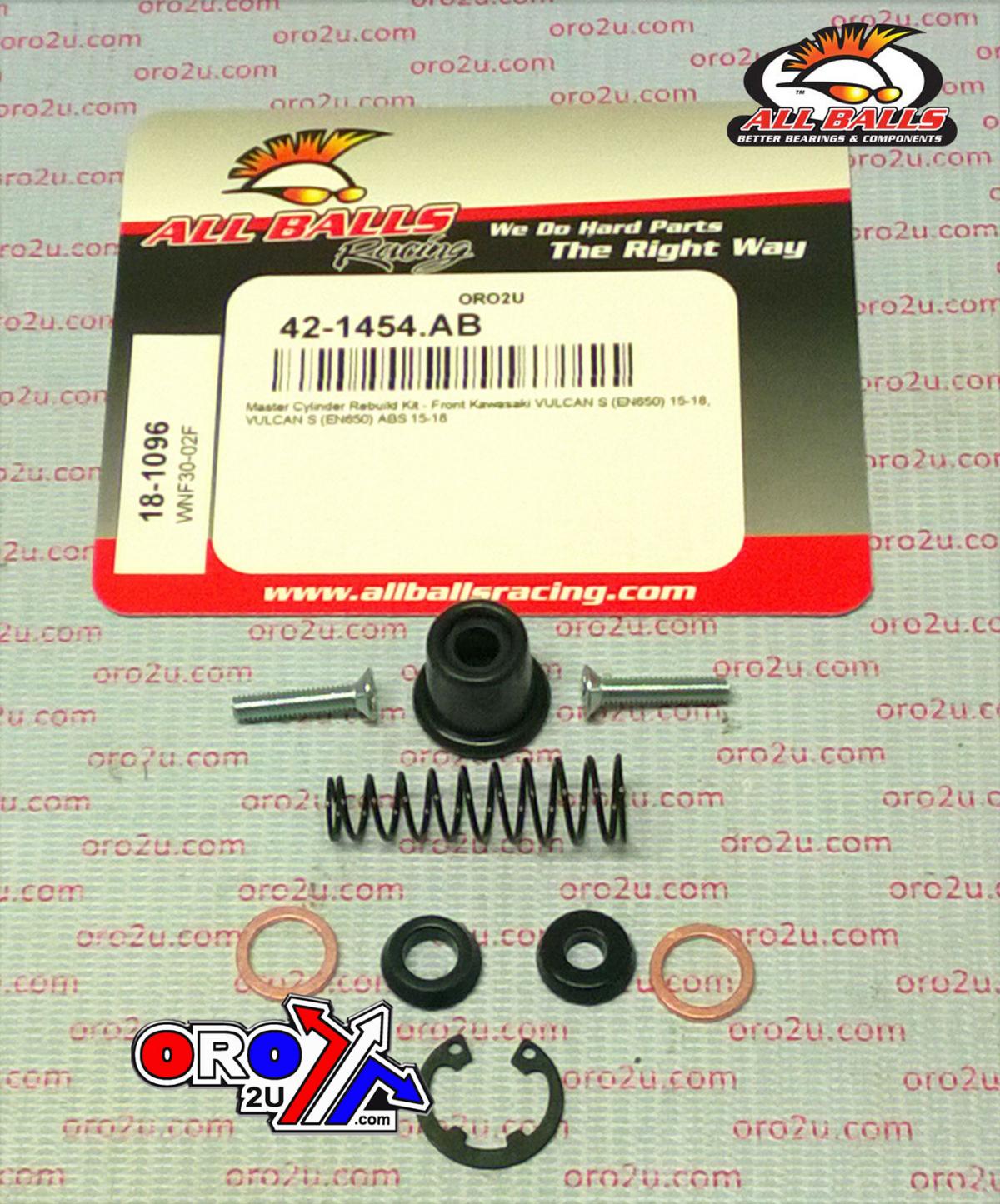 BRAKE MASTER CYL REBUILD KIT ALLBALLS, ALLBALLS 18-1096 KAW EN650 VULCAN 15-22 FRONT thumbnail 2
