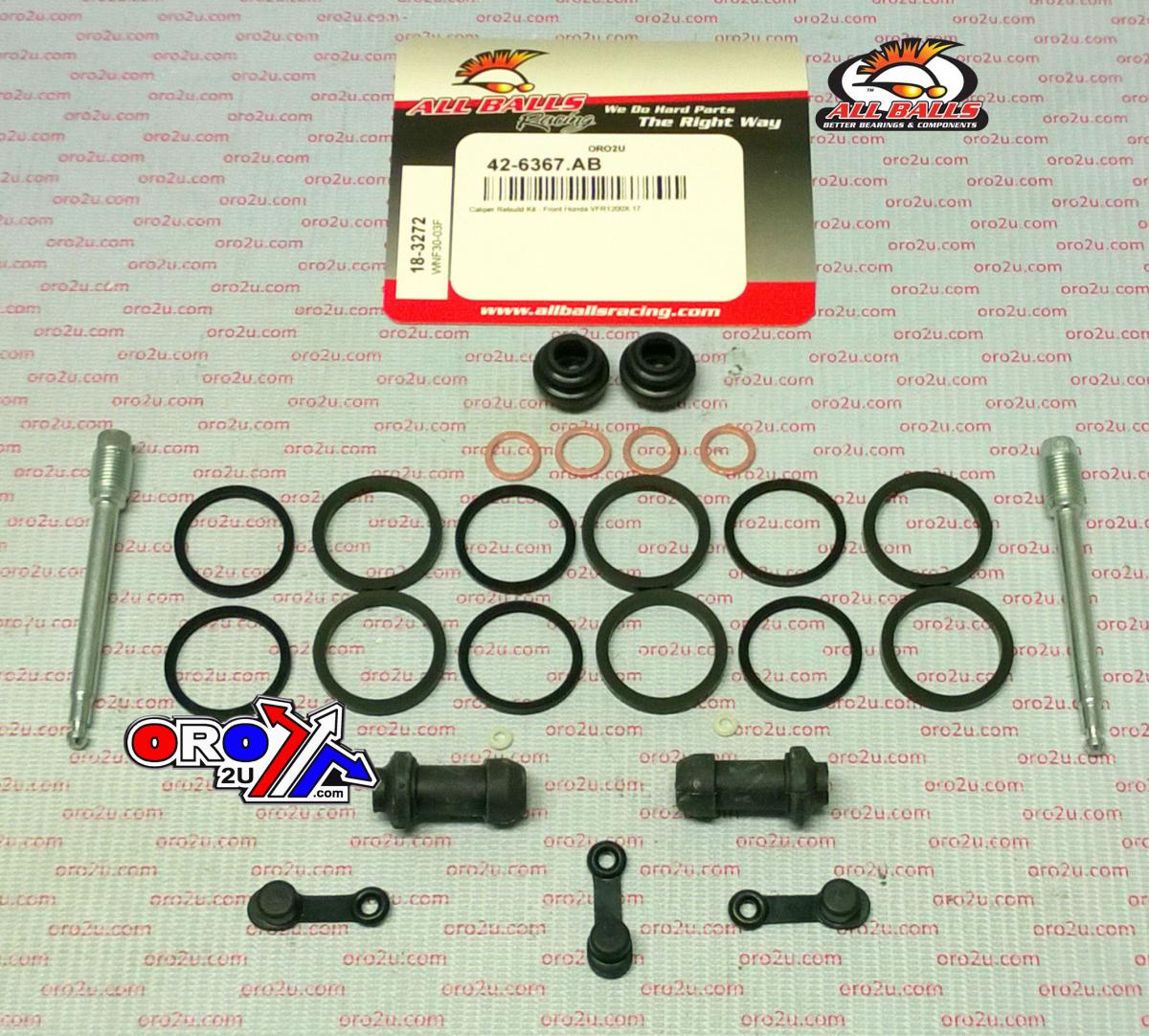 BRAKE CALIPER REBUILD KIT ALLBALLS, ALLBALLS 18-3272 HON VFR1200X 2017 FRONT thumbnail 2