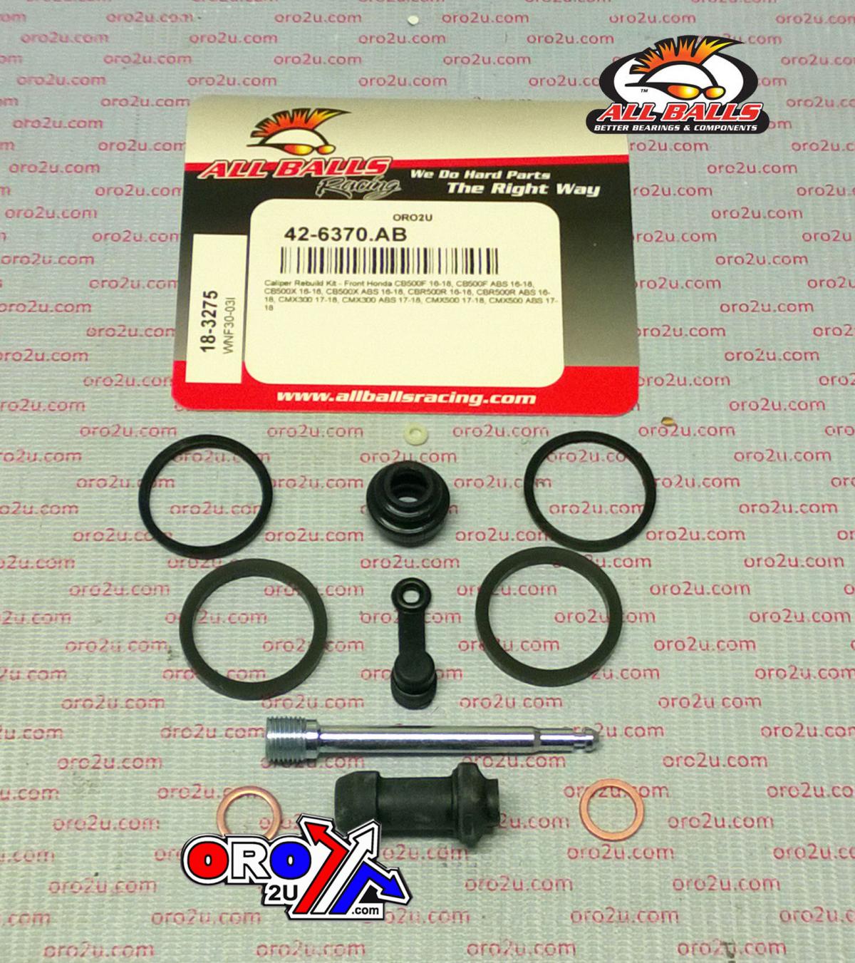 BRAKE CALIPER REBUILD KIT ALLBALLS, ALLBALLS 18-3275 HON CB/CBR/CMX/NC 300-700 16-22 FRONT thumbnail 2