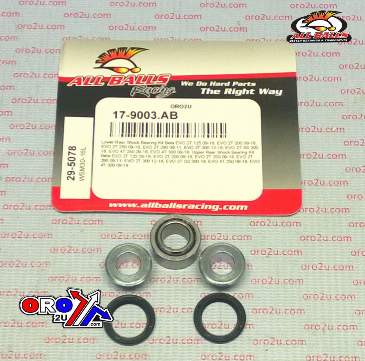 LOWER REAR SHOCK KIT Beta EVO, ALLBALLS 29-5078, Bearing & Seals. thumbnail 2