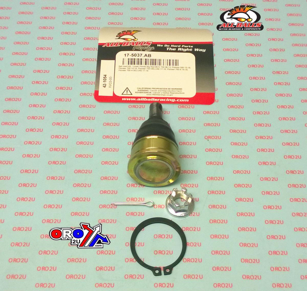 LOWER BALL JOINT KIT 09-20 HONDA BIG RED MUV PIONEER 500 700 700-4 DELUXE ALLBALLS 42-1054 thumbnail 2