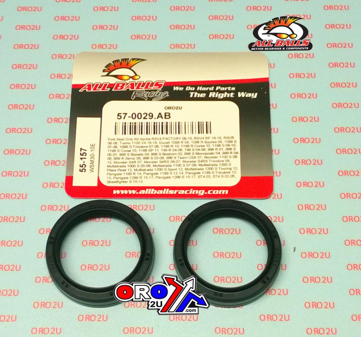 FORK OIL SEAL SET ALLBALLS, ALLBALLS 55-157 thumbnail 3