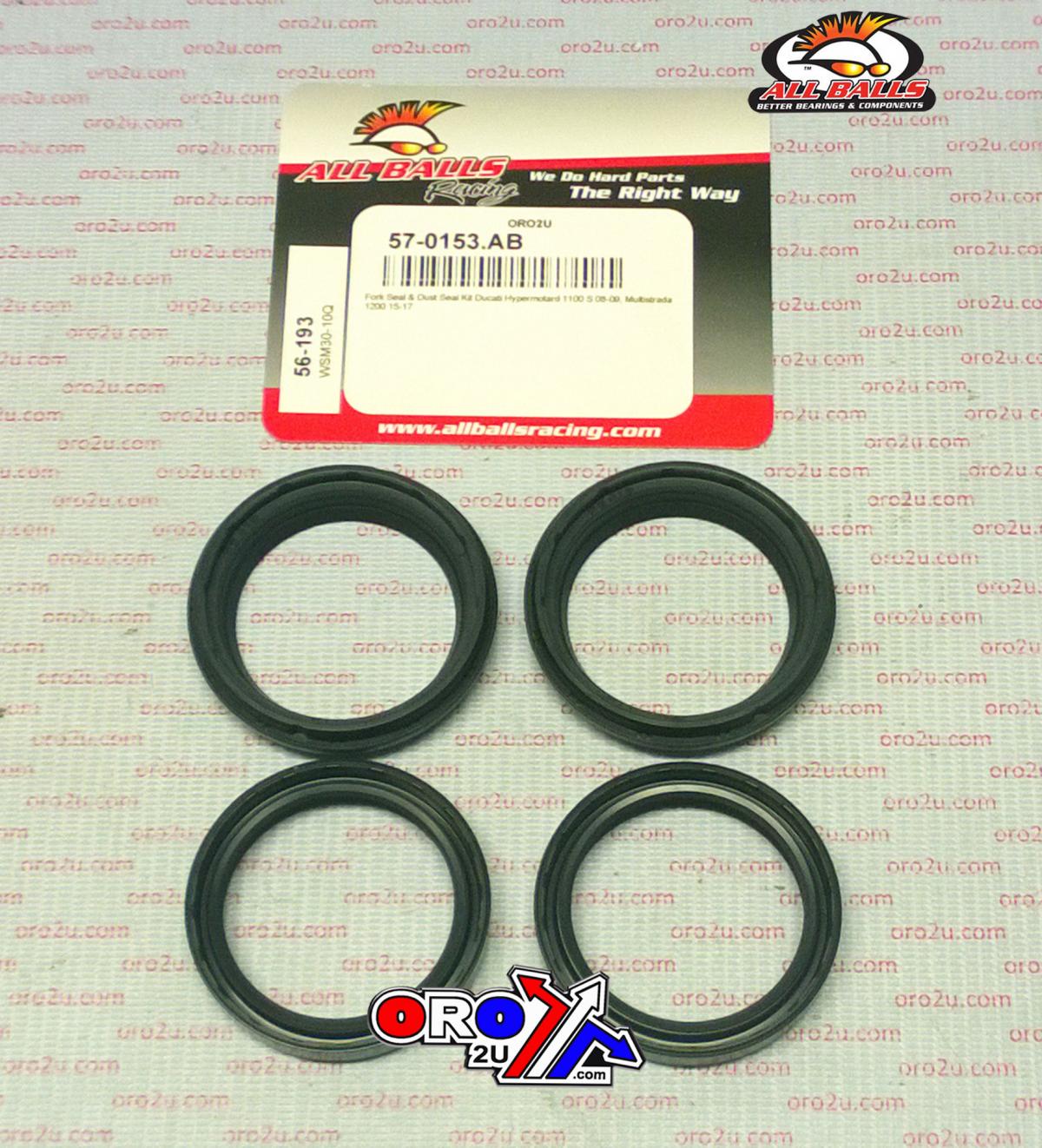 SEAL WIPER SET ALLBALLS, ALLBALLS 56-193 FORK SEAL KIT thumbnail 2