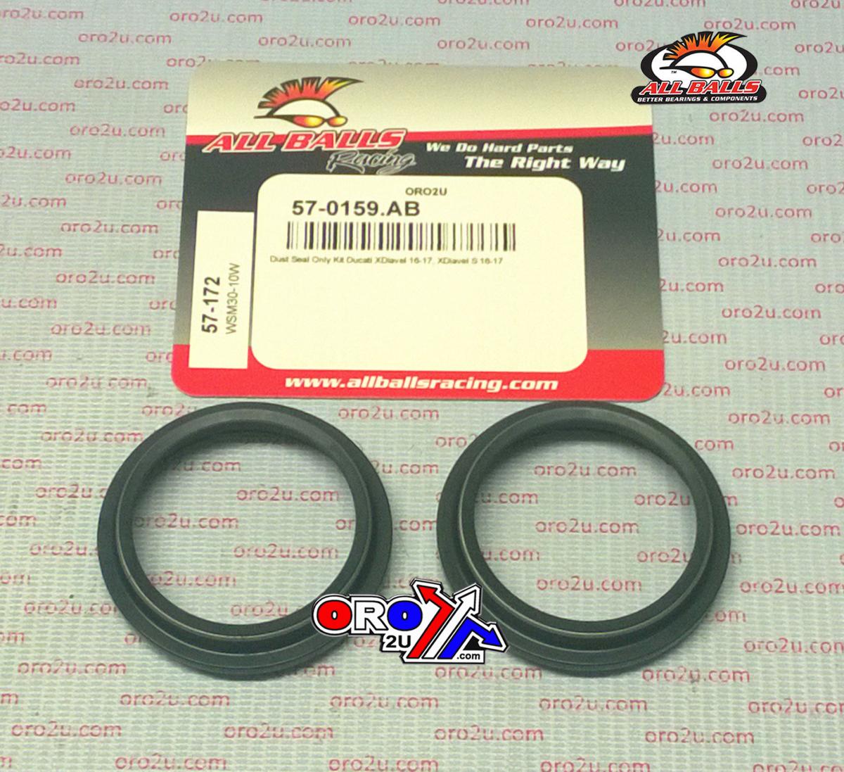 FORK DUST SEAL SET ALLBALLS, ALLBALLS 57-172 DUST SEAL KIT thumbnail 2
