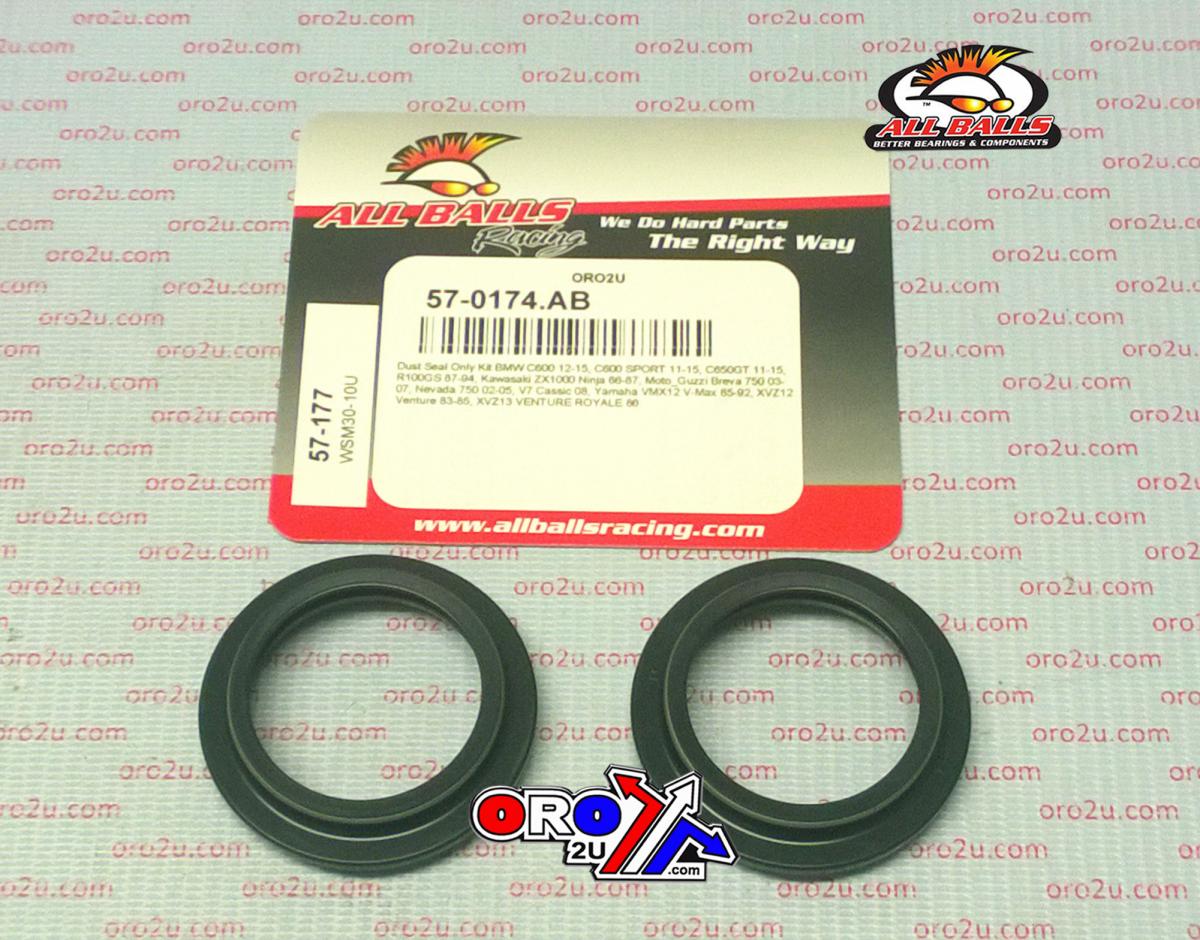 FORK DUST SEAL SET ALLBALLS, ALLBALLS 57-177 DUST SEAL KIT image 1