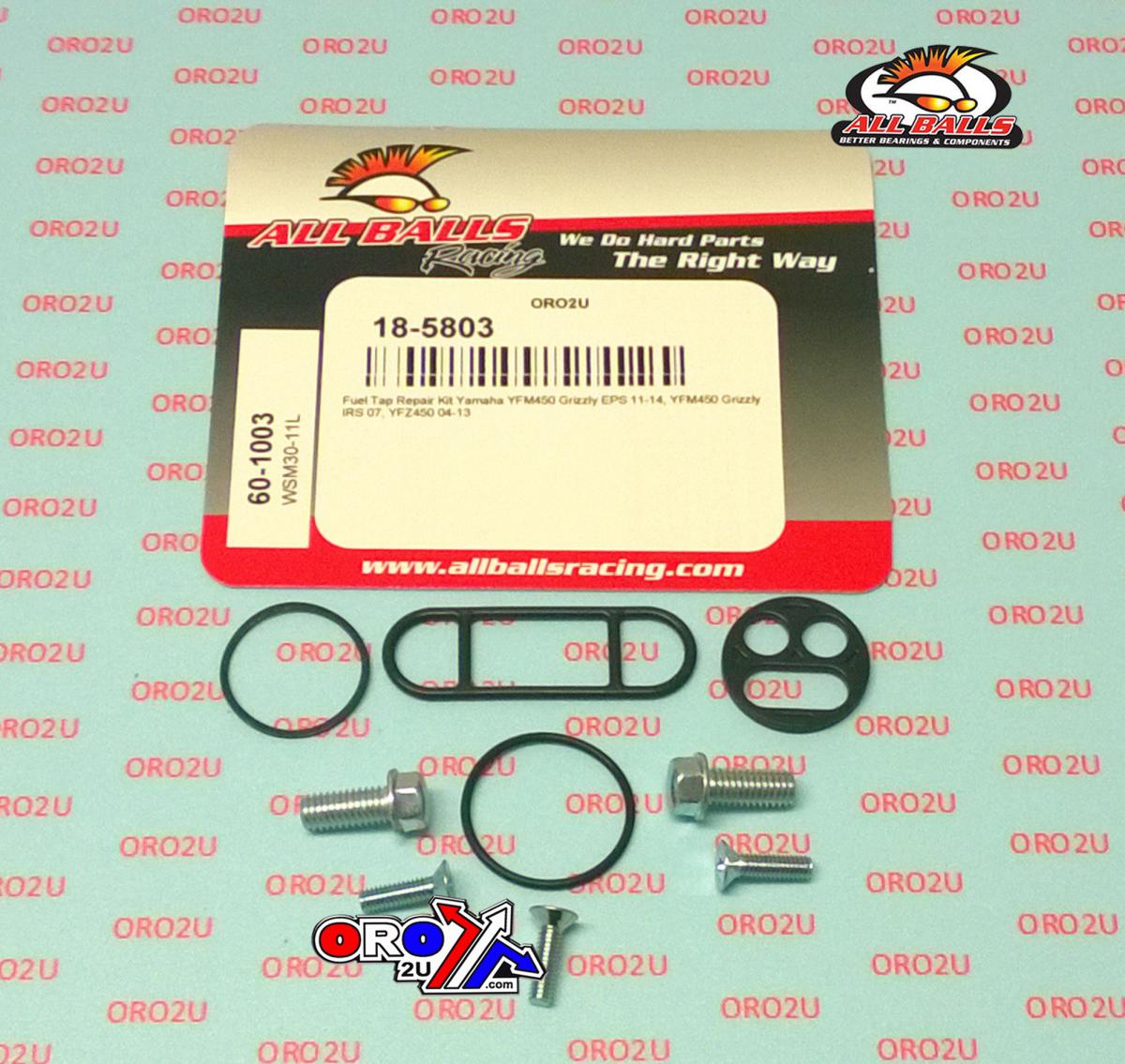 FUEL TAP REPAIR KIT ALLBALLS, ALLBALLS 60-1003 YAMAHA YFZ450 04-13 thumbnail 2
