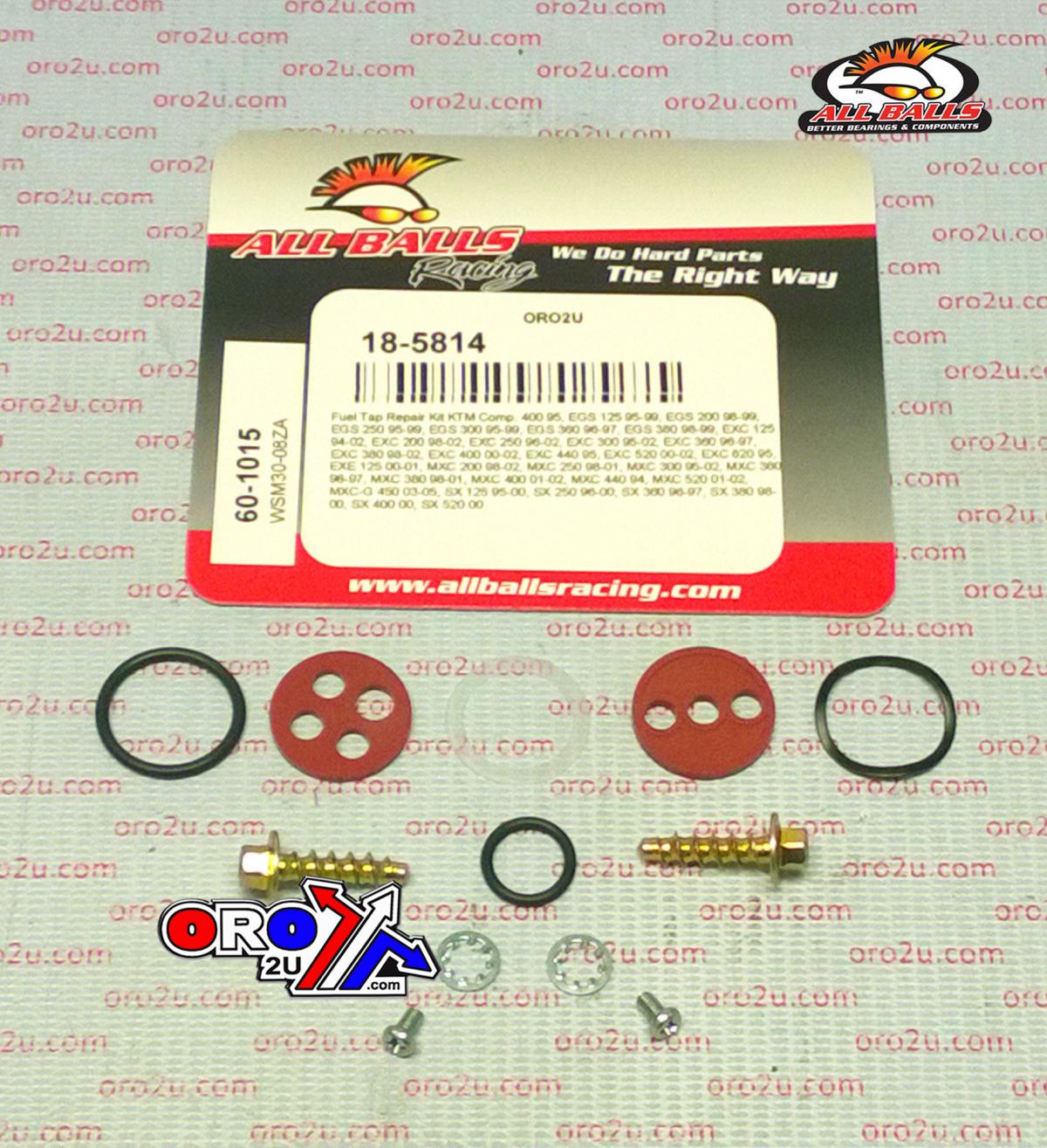 FUEL TAP REPAIR KIT ALLBALLS, ALLBALLS 60-1015 KTM 125-620 94-05 thumbnail 3