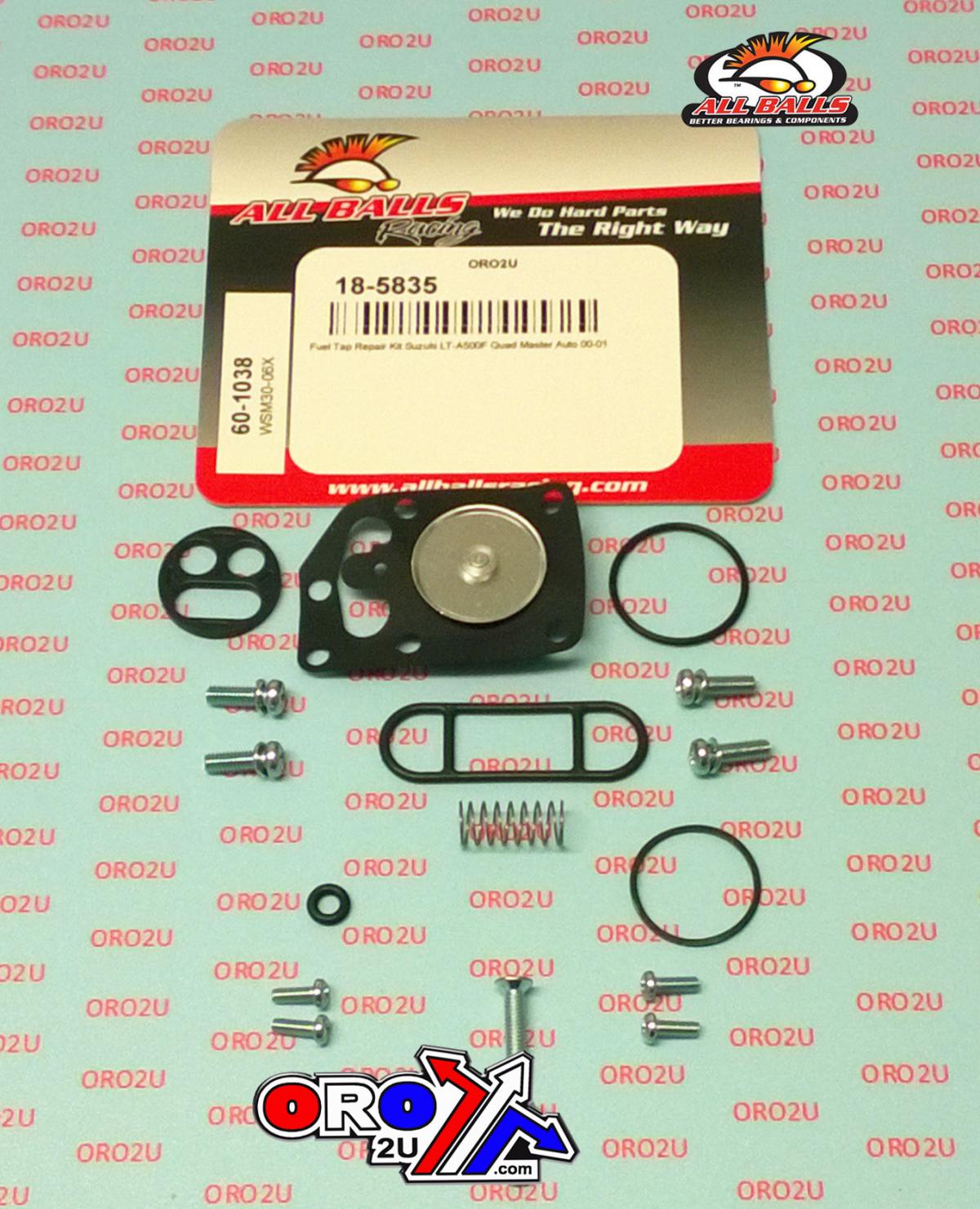 FUEL TAP REPAIR KIT ALLBALLS, ALLBALLS 60-1038 SUZUKI LT-A500F 00-01 thumbnail 2