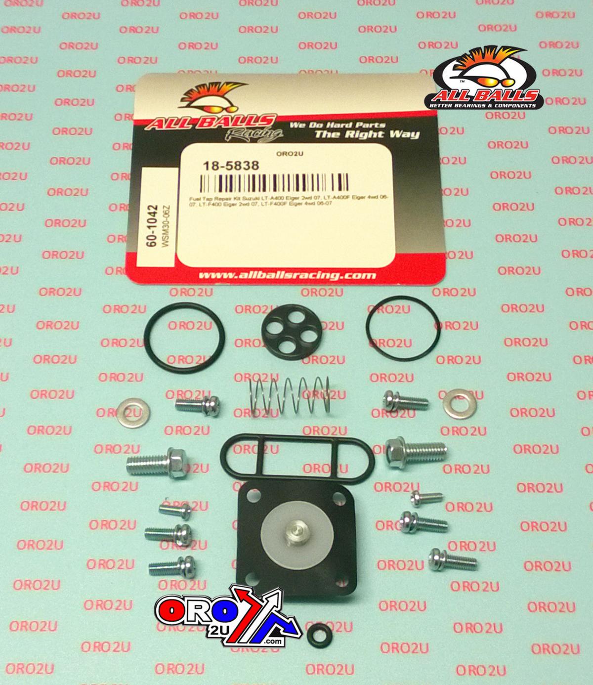 FUEL TAP REPAIR KIT ALLBALLS, ALLBALLS 60-1042 SUZUKI LT-A/F 400 05-07 thumbnail 2