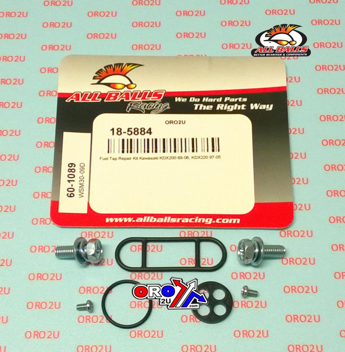 FUEL TAP REPAIR KIT ALLBALLS, ALLBALLS 60-1089 KAW KDX 200/220 89-06 thumbnail 2
