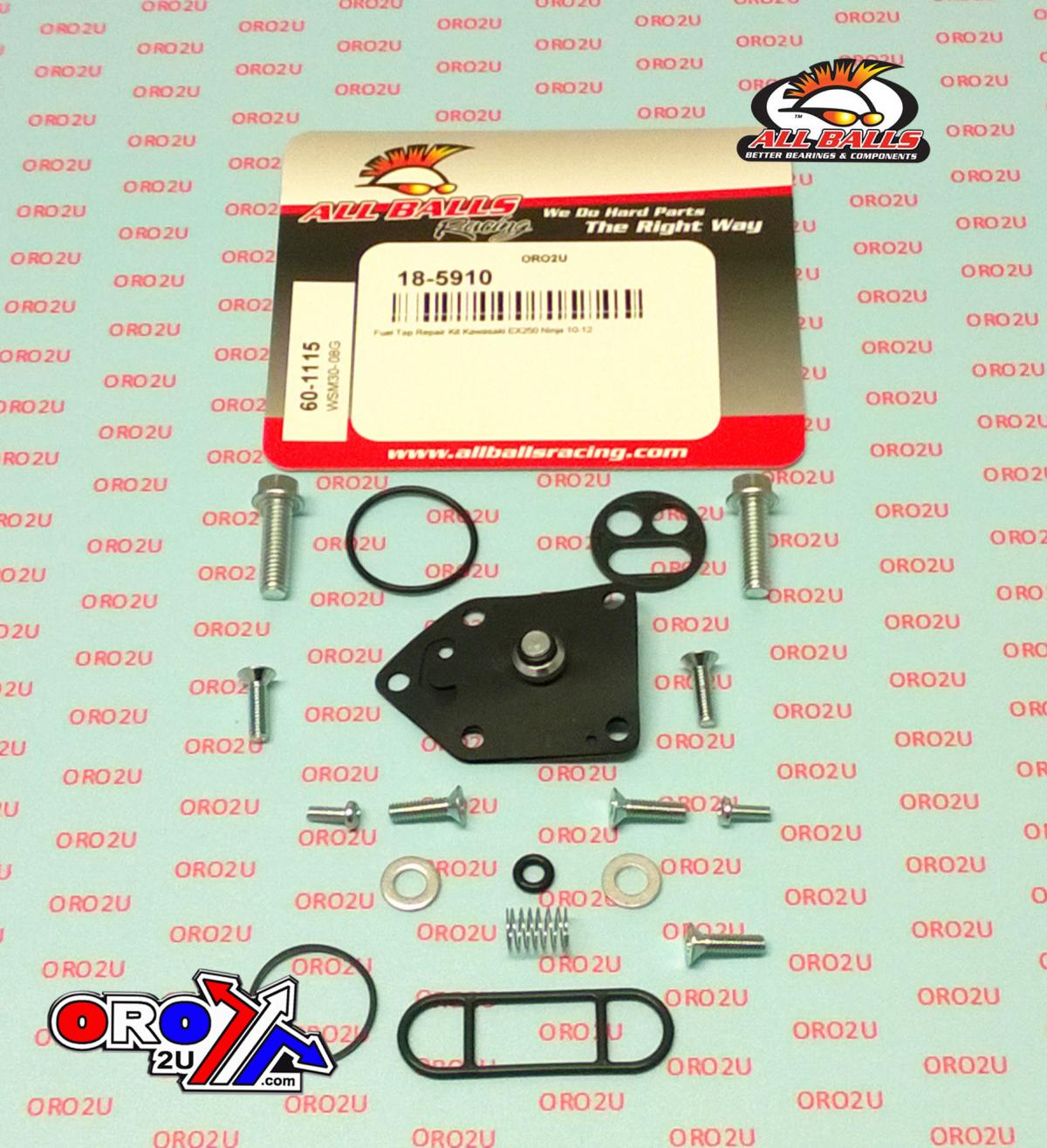 FUEL TAP REPAIR KIT ALLBALLS, ALLBALLS 60-1115 KAW EX250 10-12 thumbnail 2