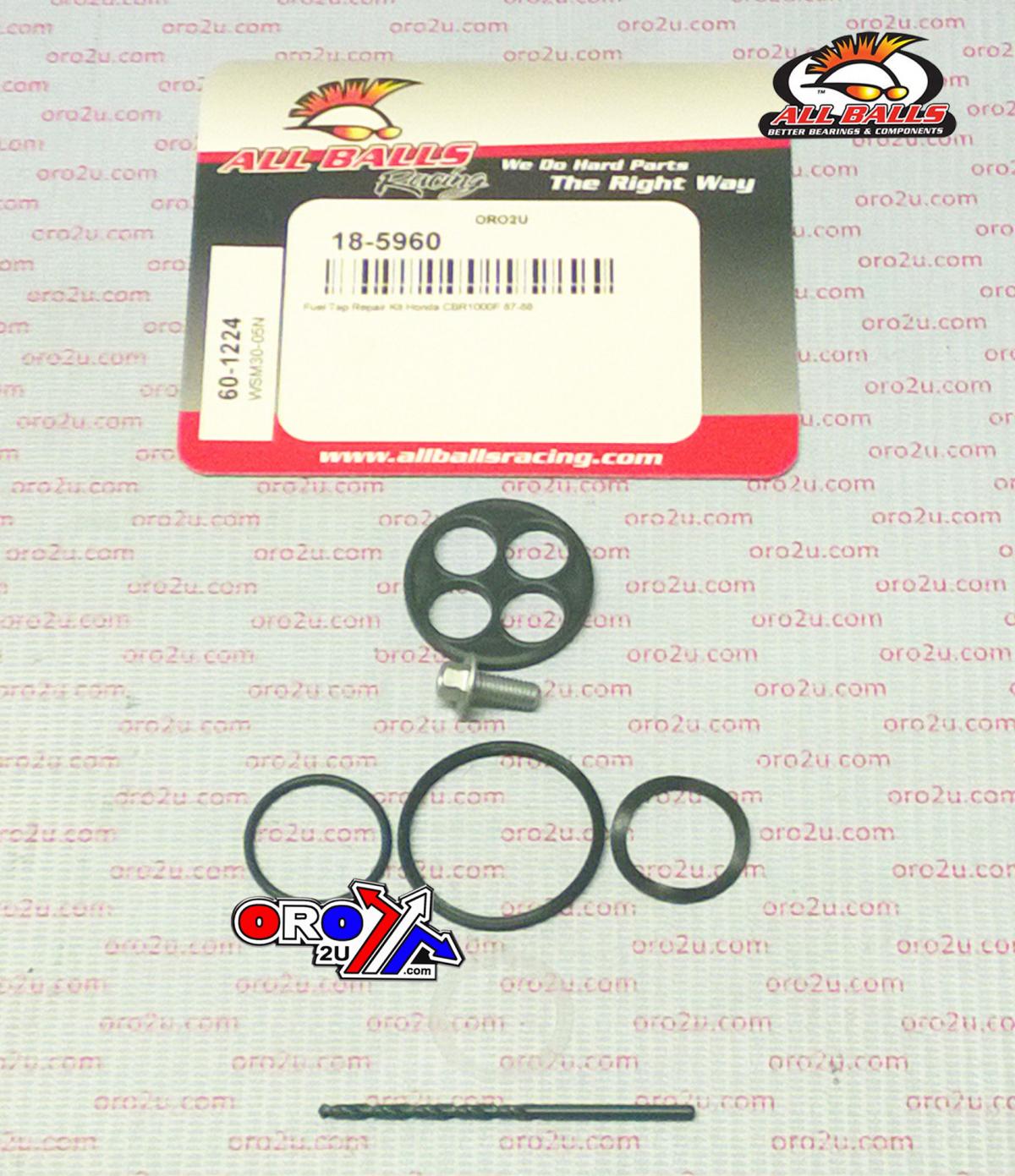 FUEL TAP REPAIR KIT ALLBALLS, ALLBALLS 60-1224 HON CBR1000F 87-88 thumbnail 2