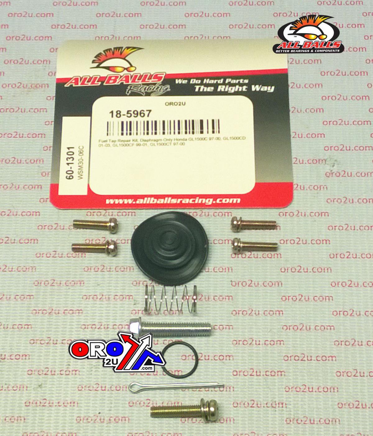 FUEL TAP REPAIR KIT ALLBALLS, ALLBALLS 60-1301 HONDA GL1500 97-03 thumbnail 2