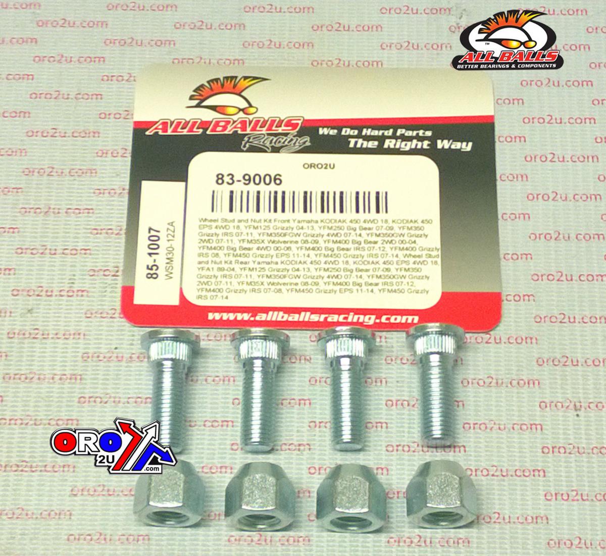 Wheel Stud and Nut Kit, ALLBALLS 85-1007 thumbnail 2