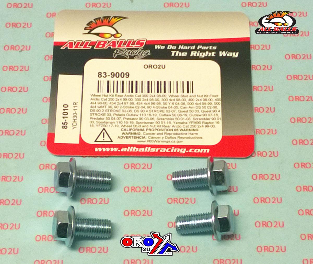 Wheel Stud and Nut Kit, ALLBALLS 85-1010 thumbnail 2