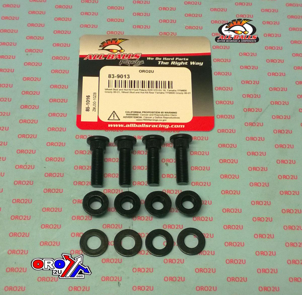 Wheel Stud and Nut Kit, ALLBALLS 85-1016 thumbnail 2