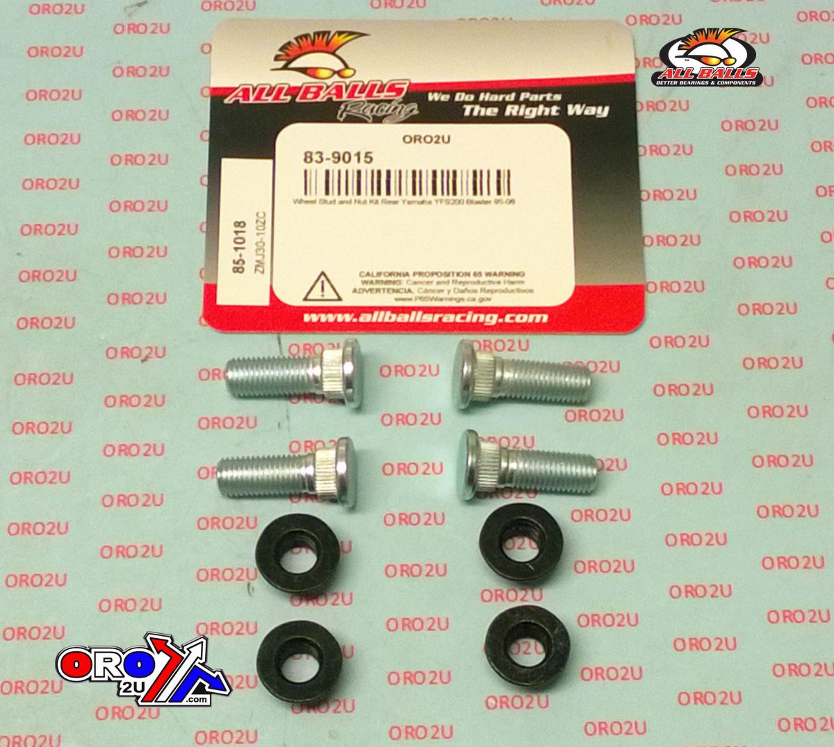 Wheel Stud and Nut Kit, ALLBALLS 85-1018 thumbnail 2
