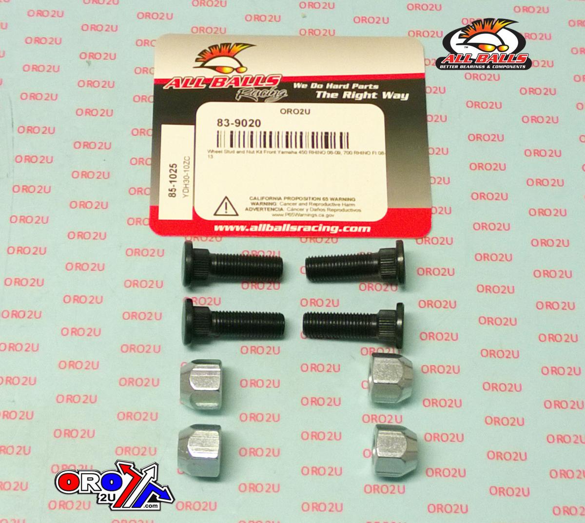 Wheel Stud and Nut Kit, ALLBALLS 85-1025 thumbnail 2