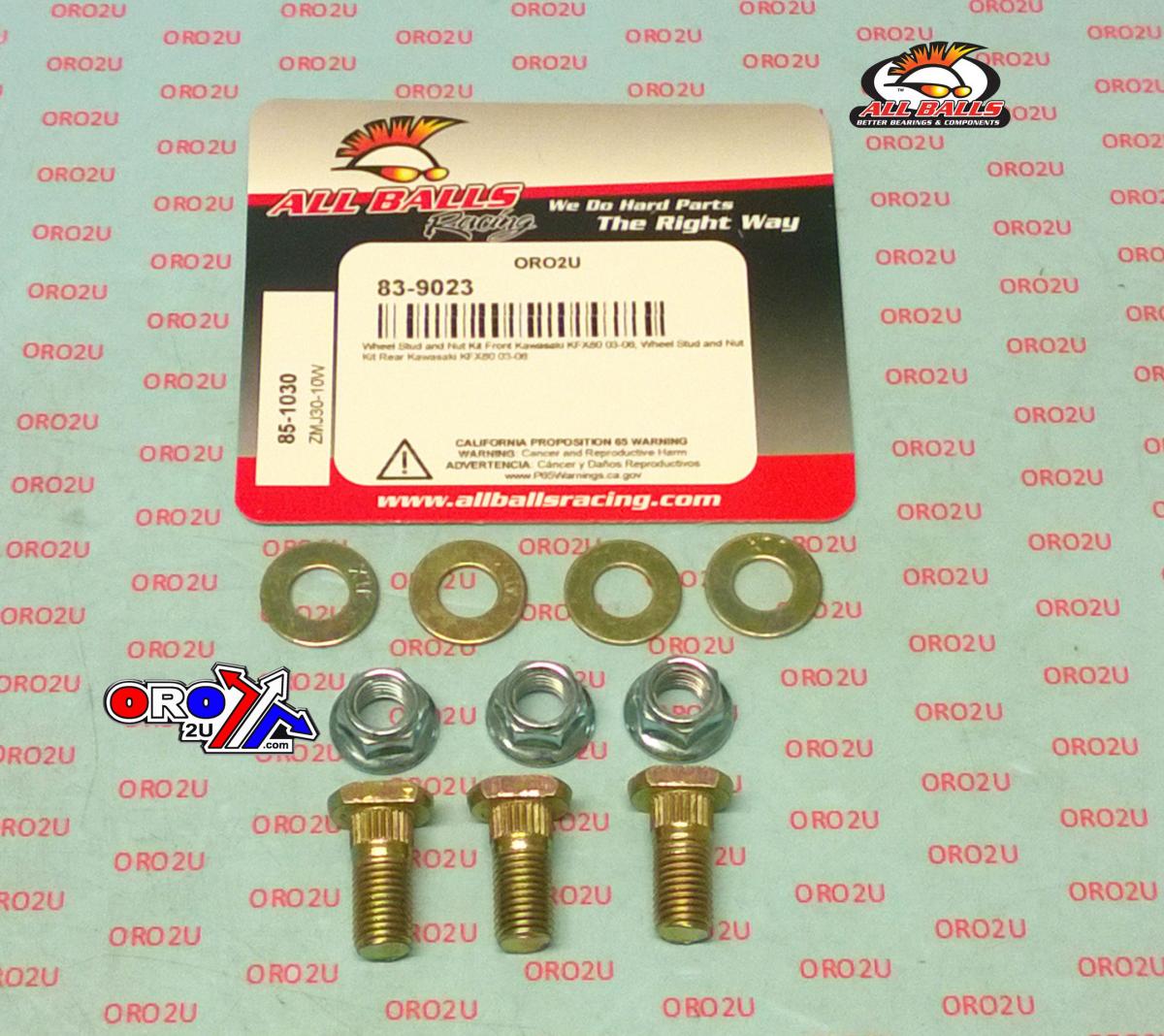 Wheel Stud and Nut Kit, ALLBALLS 85-1030 thumbnail 2