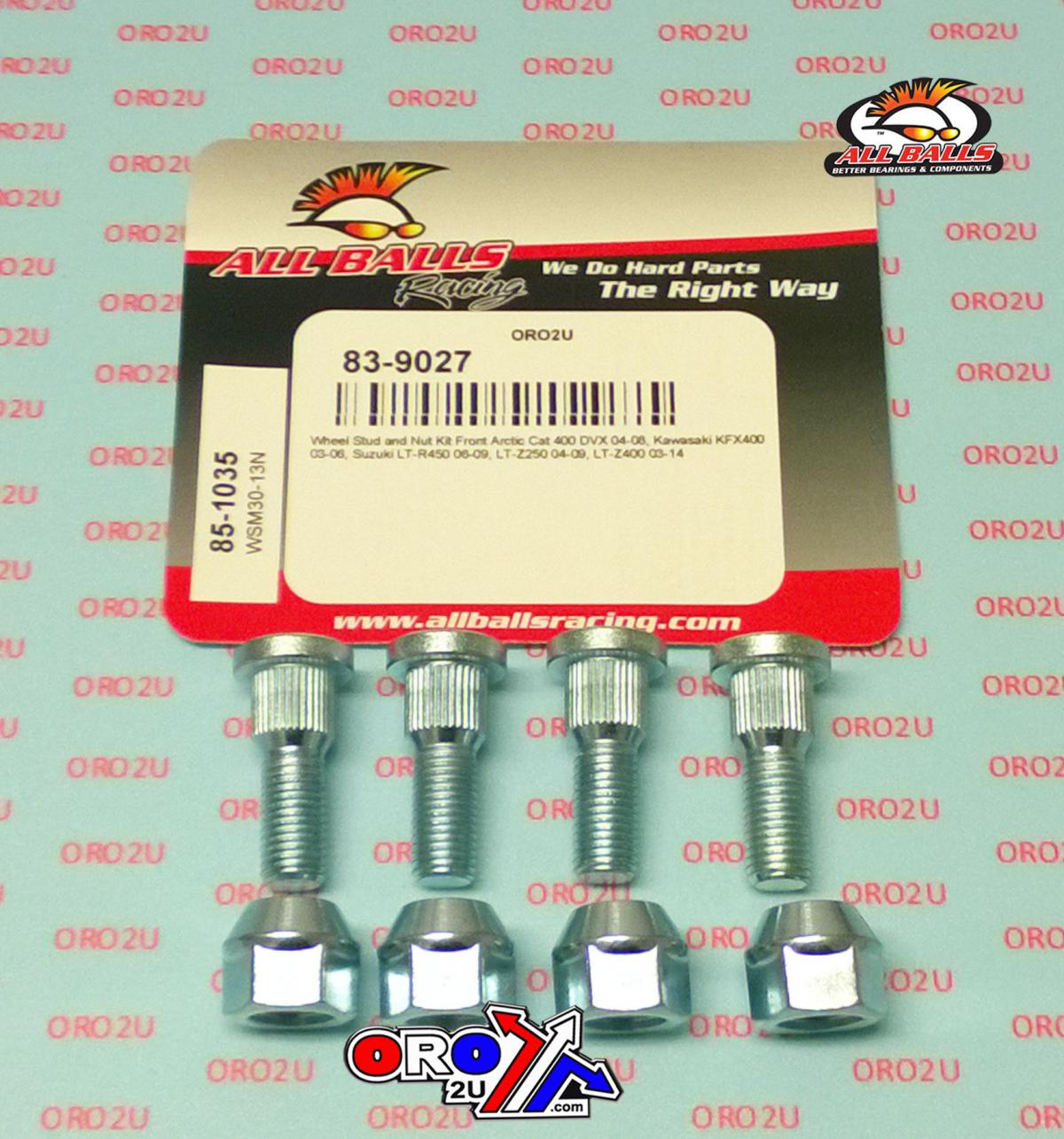 Wheel Stud and Nut Kit, ALLBALLS 85-1035 thumbnail 2