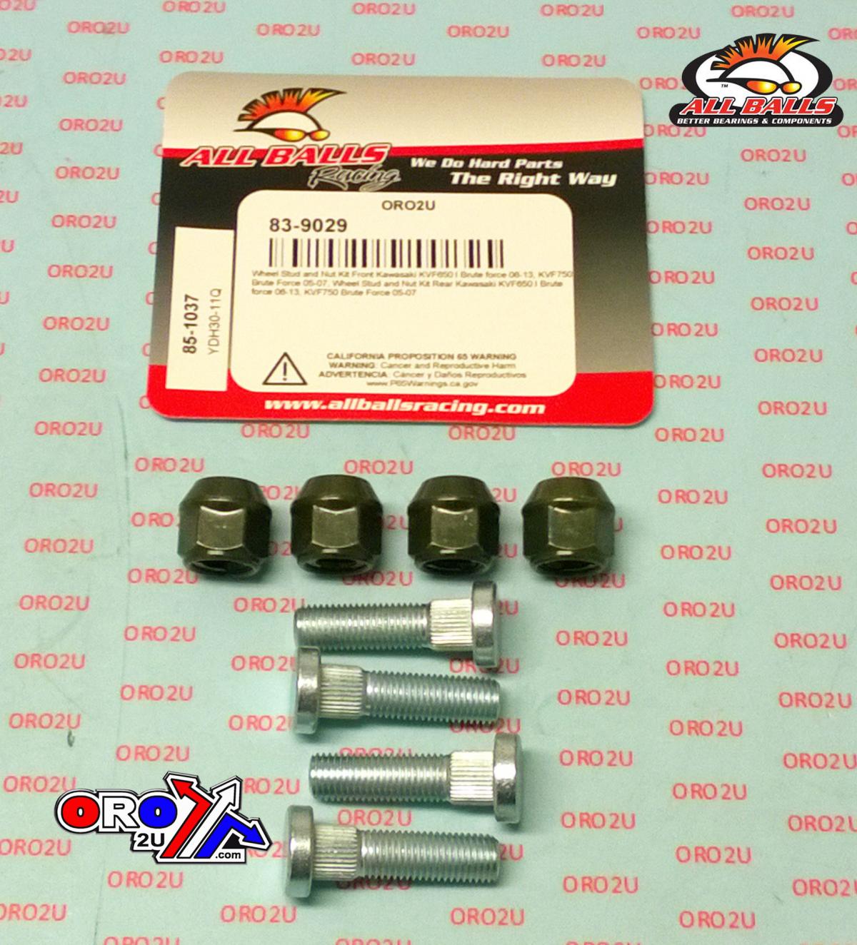 Wheel Stud and Nut Kit, ALLBALLS 85-1037 thumbnail 2