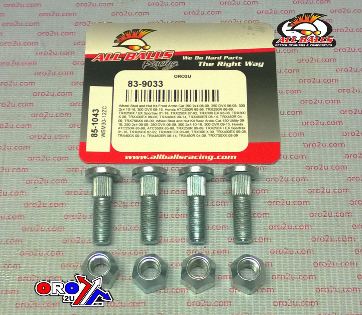 Wheel Stud and Nut Kit, ALLBALLS 85-1043 thumbnail 4