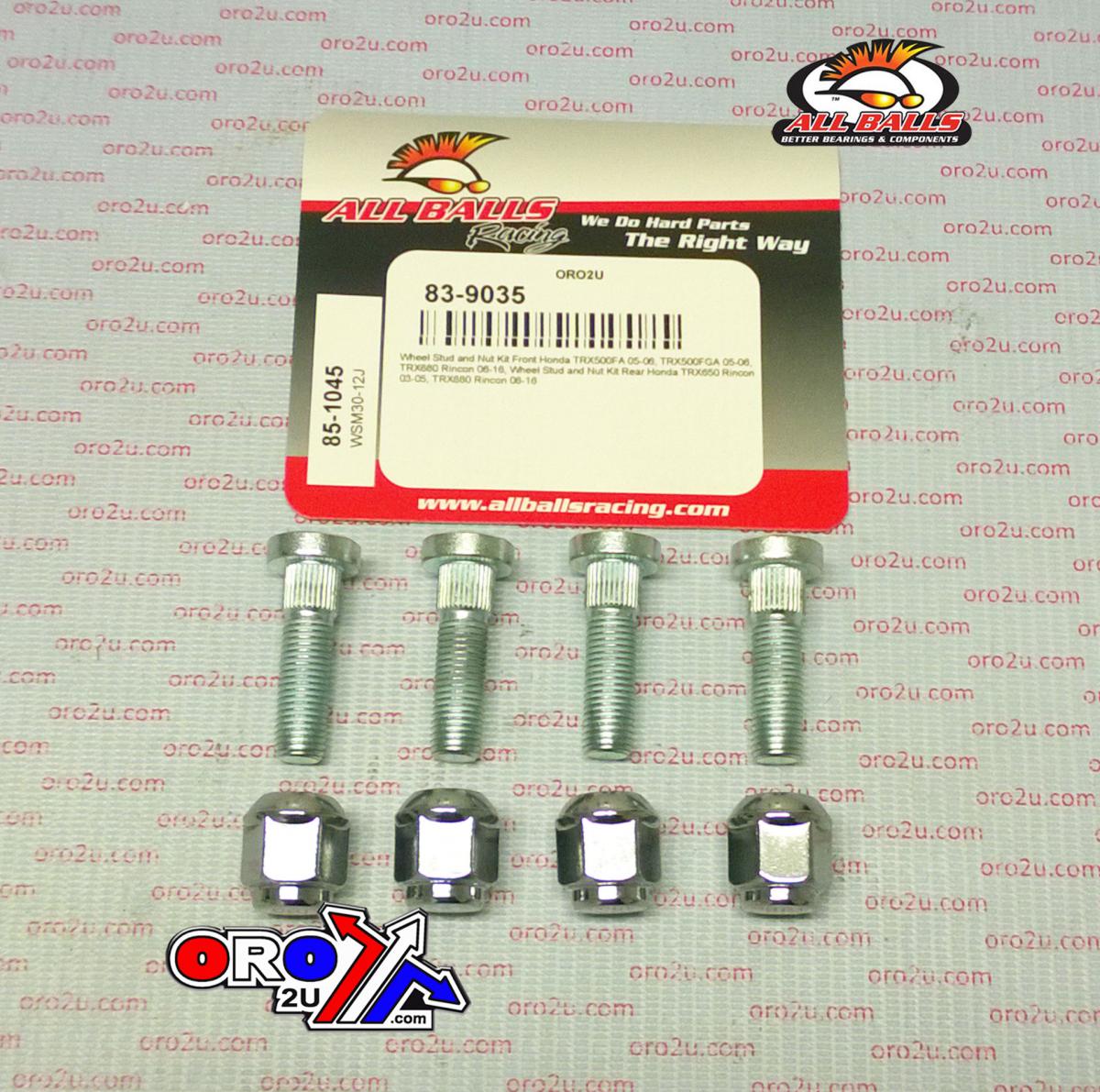 Wheel Stud and Nut Kit, ALLBALLS 85-1045 thumbnail 2