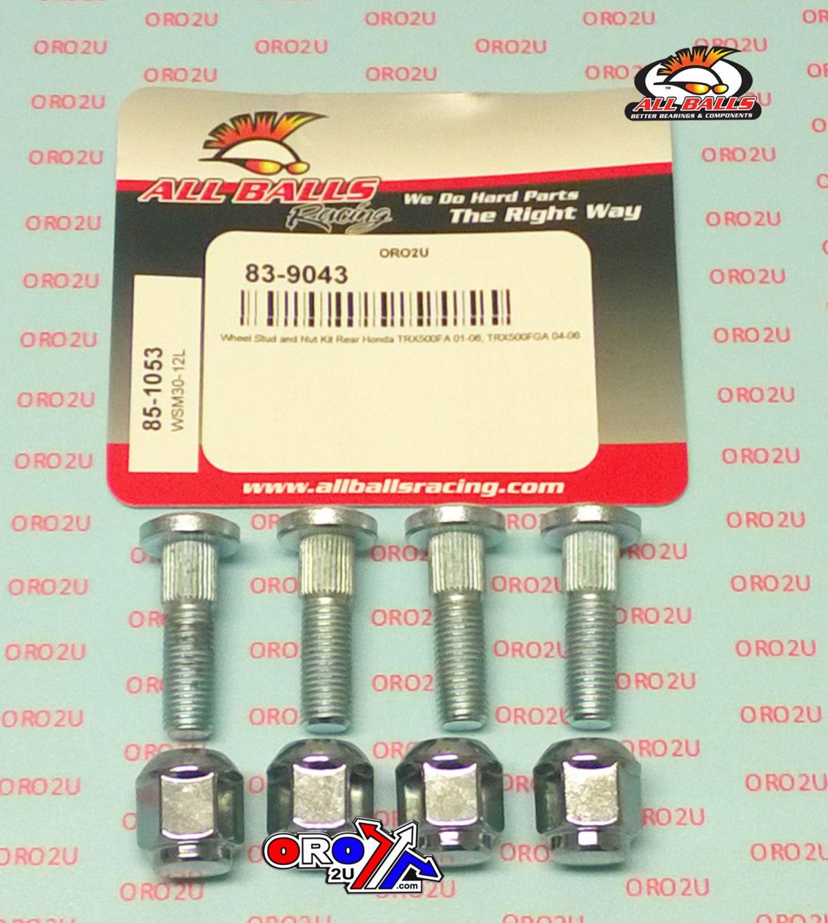 Wheel Stud and Nut Kit, ALLBALLS 85-1053 thumbnail 2