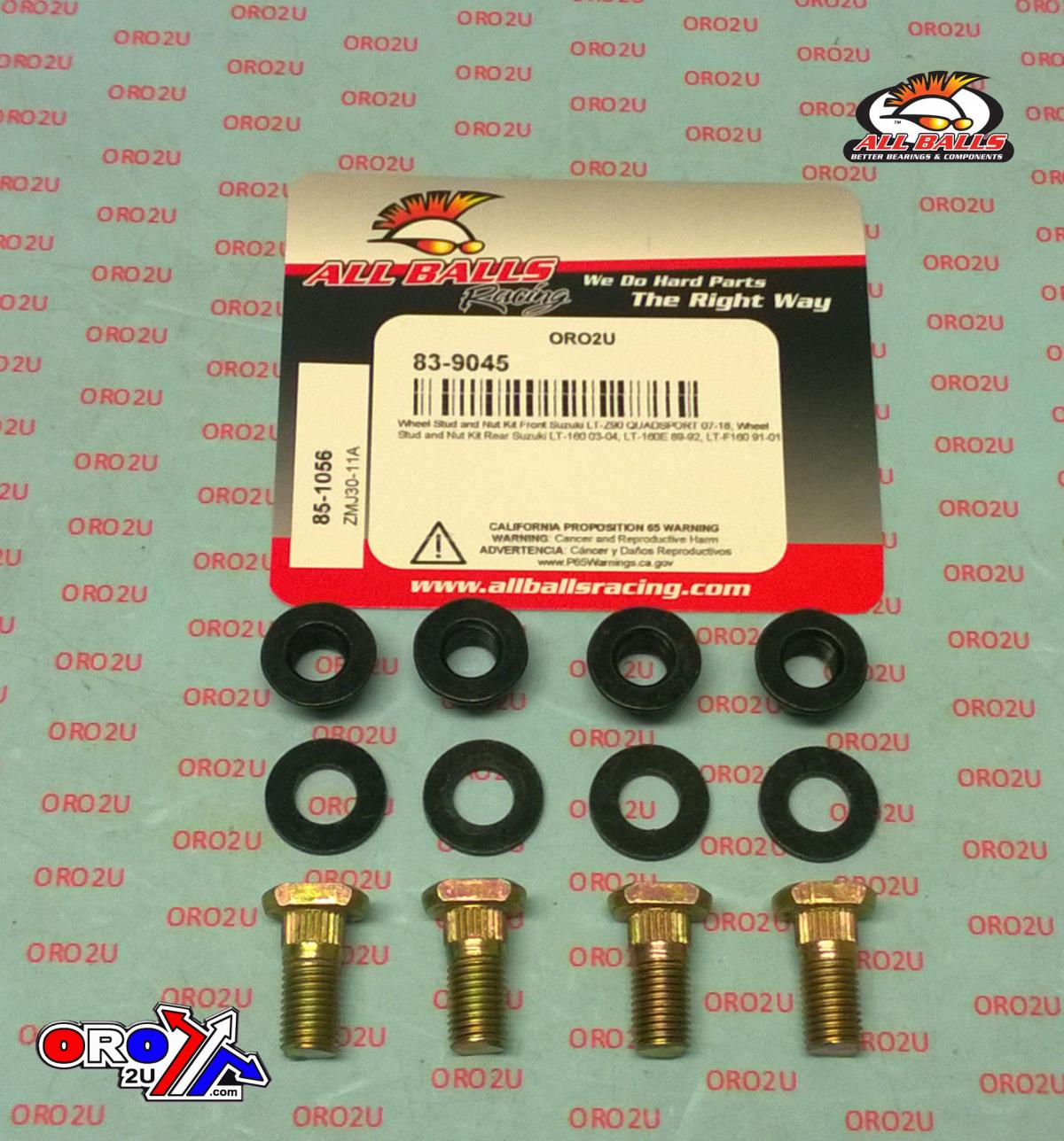 Wheel Stud and Nut Kit, ALLBALLS 85-1056 thumbnail 2