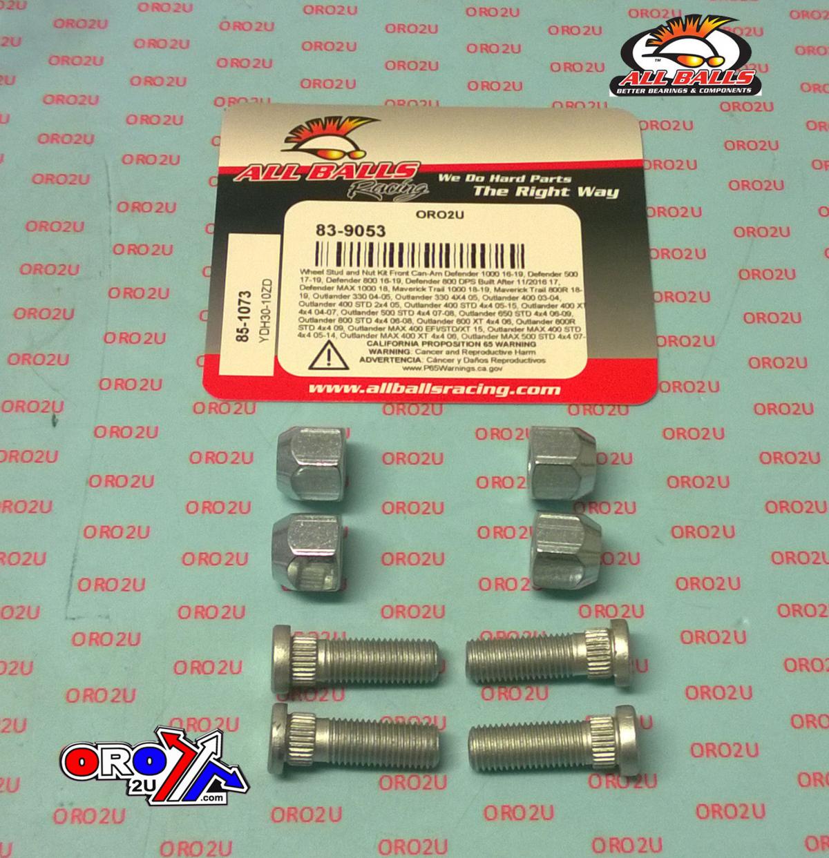 Wheel Stud and Nut Kit, ALLBALLS 85-1073 thumbnail 3