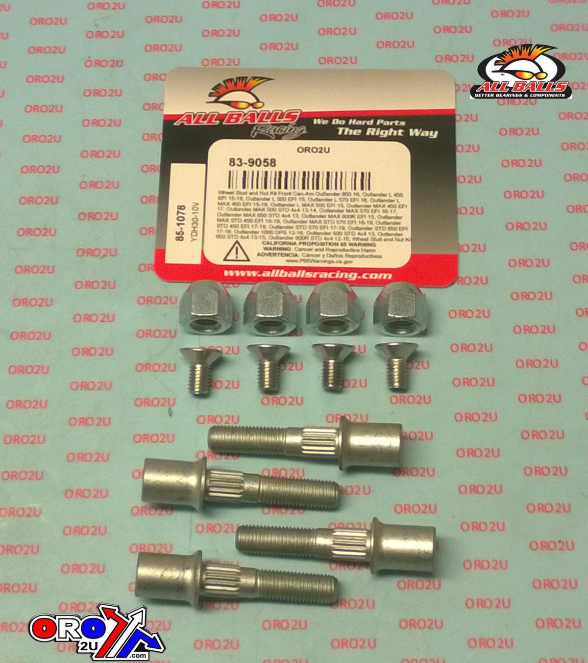 Wheel Stud and Nut Kit, ALLBALLS 85-1078 thumbnail 2
