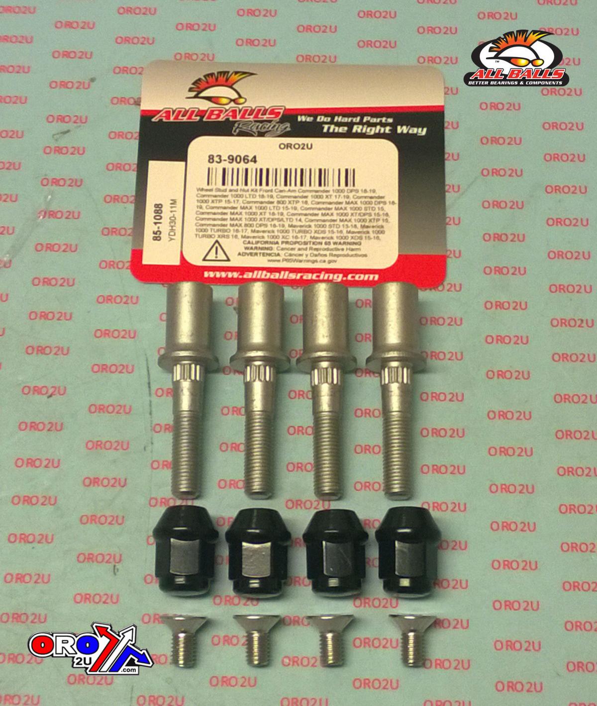 Wheel Stud and Nut Kit, ALLBALLS 85-1088 thumbnail 2