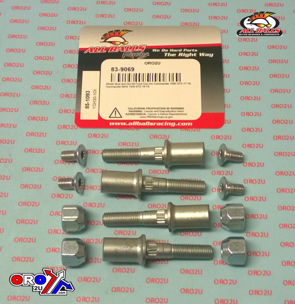 Wheel Stud and Nut Kit, ALLBALLS 85-1093 thumbnail 2